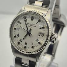 Thumbnail von Rolex Oyster Perpetual Lady Date Lady-Datejust Ouro Branco & Aço Vintage 26mm Automático Completo