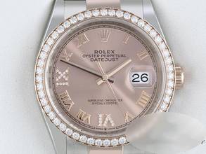 Thumbnail von Rolex Datejust 36 126281 Rbr 2023 Çelik Rose Altın 750 Elmas Otomatik Paslanmaz Çelik 18kt Rose Altın Oyster kayış Kronometre