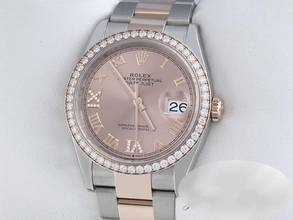 Thumbnail von Rolex Datejust 36 126281 Rbr 2023 Çelik Rose Altın 750 Elmas Otomatik Paslanmaz Çelik 18kt Rose Altın Oyster kayış Kronometre