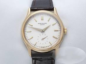 Thumbnail von Patek Philippe Calatrava 3923 1991 Elbgold 750 Handaufzug Gold Damen Herren