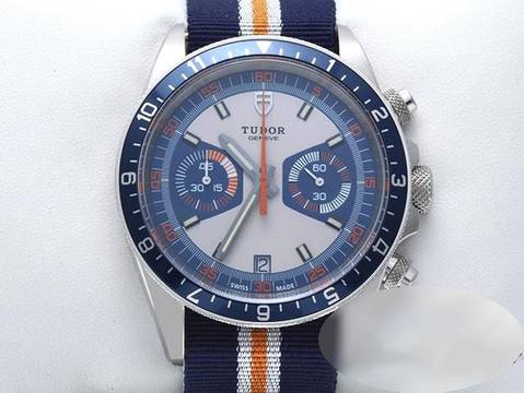 Tudor Heritage Chrono Blue 70330b 2022 Edelstahl Automatik Stahl Chronograph