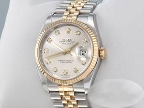 Thumbnail von Rolex Datejust 36 36mm 116233 2010 Diamanten Edelstahl Gelbgold 750 Automatik Gold