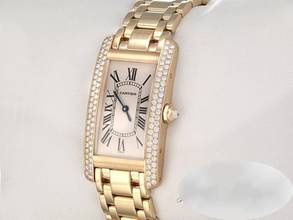 Thumbnail von Cartier Tank Américaine Gelbgold 750 Wb7015k2 Diamanten Brillanten Gold