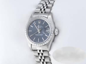 Thumbnail von Rolex Oyster Perpetual Lady Date 26mm 2002 Edelstahl Damen Automatik Stahl Stainless Steel Jubilé-band Chronometer Oyster Blue Dial