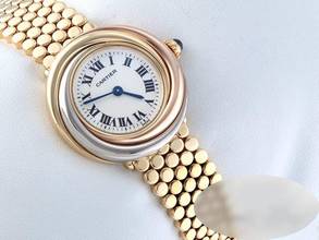 Thumbnail von Cartier Triniy Uhr Gelbgold Rosegold Weissgold 750 W60001s8 Damen Gold