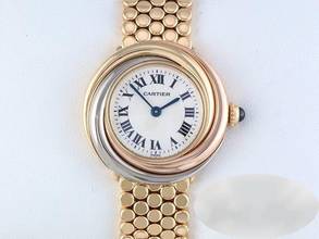 Thumbnail von Cartier Triniy Uhr Gelbgold Rosegold Weissgold 750 W60001s8 Damen Gold