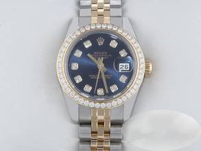 Thumbnail von Rolex Lady-Datejust 179383 Edelstahl Gelbgold 750 Diamanten Automatik Stahl Stainless Steel 18kt Yellow Gold Jubilé-band Chronometer Oyster Blue Dial