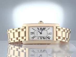 Thumbnail von Cartier Tank Américaine Gelbgold 750 W26014k2 Damen Damenuhr 18kt Yellow Gold