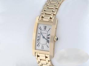 Thumbnail von Cartier Tank Américaine Gelbgold 750 W26014k2 Damen Damenuhr 18kt Yellow Gold