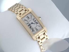 Thumbnail von Cartier Tank Américaine Gelbgold 750 W26014k2 Damen Damenuhr 18kt Yellow Gold