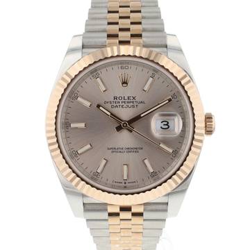 Rolex Datejust 41 Jubilee Steel / Everose Sunburst Dial NEW '22