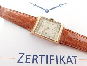 Thumbnail von Girard Perregaux Classic Tank - Rare Vintage 14K Gelbgold Herrenuhr Handaufzug frühe GP Herrenuhr massiv Gelbgold im original Zustand