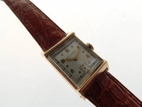 Girard Perregaux Classic Tank - Rare Vintage 14K Gelbgold Herrenuhr Handaufzug frühe GP Herrenuhr massiv Gelbgold im original Zustand