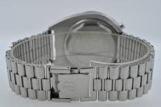 Thumbnail von Breitling Bullhead Vintage Chronograph blue dial 2117 Box Papers Vintage Manual Wind