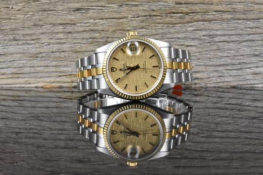 Tudor Prince Date Stahl/Gold · NOS Ungetragen · Medium 34 mm · Automatik Stahl