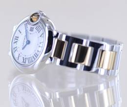 Thumbnail von Cartier Ballon Bleu 28mm Steel Gold 28mm Klassiker Luxusuhr Silver roman dial Lady