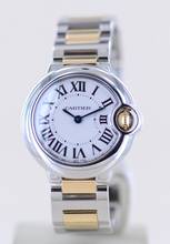 Thumbnail von Cartier Ballon Bleu 28mm Steel Gold 28mm Klassiker Luxusuhr Silver roman dial Lady