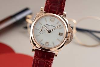 Thumbnail von Panerai Luminor 18k (0,750) Gold Automatik MOP Ref. PAM01280 Box & Papiere 2022