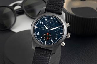 Thumbnail von IWC Fliegeruhr Chronograph Top Gun Pilot Chronograph Top Gun Keramik Automatik Herrenuhr Ref. IW388001 B&P