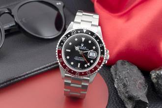Thumbnail von Rolex GMT-Master II Coke Oyster Edelstahl Automatik Herrenuhr Ref. 16710 A-Serie