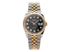 Thumbnail von Rolex Datejust 36 Oystersteel / Gelbgold Ref. 126233 Schwarz Diamant Jubile-Band