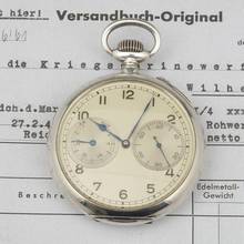 Thumbnail von A. Lange & Söhne B-Uhr Taschenuhr Deutsche Kriegsmarine WWII 59mm Anker-Chronometer 1942 Nahezu Neuwertig Mit zertifikat vom Uhrenmuseum