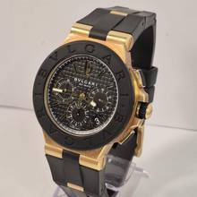 Thumbnail von Bulgari Diagono Chronograph Gold & Gummi 42mm Automatik Komplett