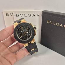 Thumbnail von Bulgari Diagono Chronograph Gold & Gummi 42mm Automatik Komplett
