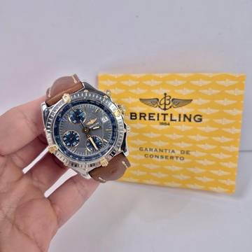 Breitling Chronomat Ouro & Aço 40mm Gray Dial Automático Completo