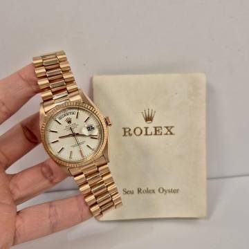 Rolex Day-Date 36 36mm Presidente Yellow Gold Vintage Pie Pan Dial Automático Completo