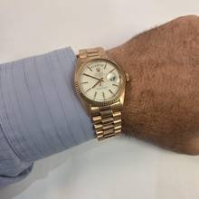 Thumbnail von Rolex Day-Date 36 36mm Presidente Yellow Gold Vintage Pie Pan Dial Automático Completo
