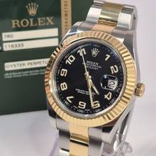 Thumbnail von Rolex Datejust II 41mm Ouro & Aço Racing Black Dial Automático Completo