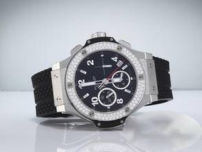 Thumbnail von Hublot Big Bang 41 mm 2018 Chronograph 341.sx.130.rx.114 Edelstahl Diamanten Black Dial Steel