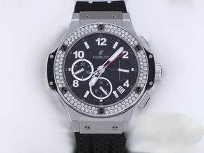 Thumbnail von Hublot Big Bang 41 mm 2018 Chronograph 341.sx.130.rx.114 Edelstahl Diamanten Black Dial Steel