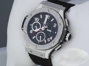Thumbnail von Hublot Big Bang 41 mm 2018 Chronograph 341.sx.130.rx.114 Edelstahl Diamanten Black Dial Steel