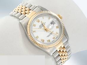Thumbnail von Rolex Datejust 36 36mm 16233 Edelstahl Gelbgold 750 Automatik Stainless Steel 18kt Yellow Gold Jubilé-band Chronometer Oyster White Dial