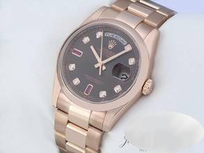 Thumbnail von Rolex Day-Date 36 36mm 118205 2011 Rosegold 750 Diamanten Rubine Automatik 18kt Rose Gold Oyster-band Chronometer