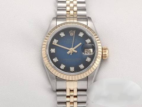 Rolex Lady-Datejust Edelstahl Gelbgold 750 Diamanten Automatik Gold Stahl Damen Stainless Steel 18kt Yellow Gold Jubilé-band Chronometer Oyster