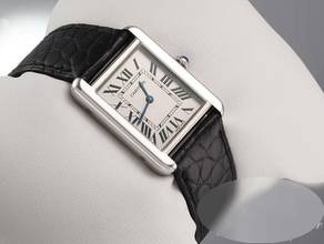 Thumbnail von Cartier Tank Solo Kleines Modell W5200005 2017 Edelstahl Lederband Stahl Steel