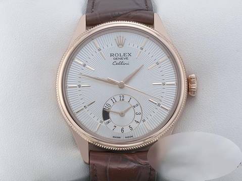 Rolex Cellini Dual Time 50525 2015 Lc100 Rosegold 750 Automatik 18kt Rose Gold