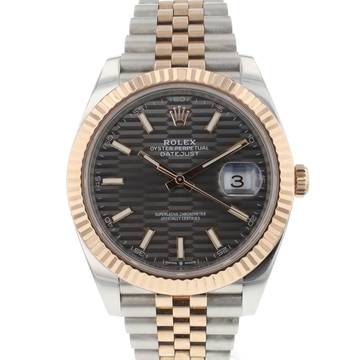 Rolex Datejust 41 Jubilee Steel / Everose Slate Motif Dial