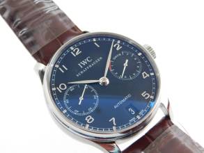Thumbnail von IWC Portugieser Automatik 7 Days mit Papieren Krokoband und Faltschließe 2013 Top 42 mm mit original Zertifikat