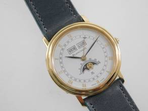 Thumbnail von Blancpain Villeret 18 Karat Gelbgold Triple Calendar Mondphase 34 mm mit original Schließe C 64 Kaliber F Piguet 64 Handaufzug Rarität