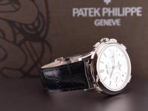 Thumbnail von Patek Philippe Perpetual Calendar Chronograph Grand Complications 5270g-001 Perpetual Calendar Chronograph Grand White Gold Like New Full Set