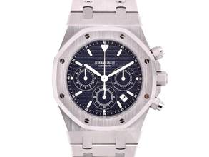 Thumbnail von Audemars Piguet Royal Oak Chronograph 26300st Blau Chronograph 39mm - Wie neu 2010 Ita