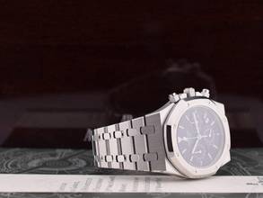 Thumbnail von Audemars Piguet Royal Oak Chronograph 26300st Blau Chronograph 39mm - Wie neu 2010 Ita
