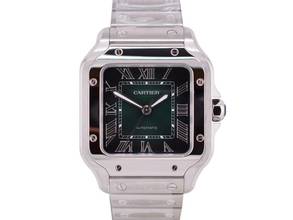 Thumbnail von Cartier Santos Medium Grün Zifferblatt Wssa0061 Neu 2026
