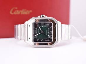 Thumbnail von Cartier Santos Medium Grün Zifferblatt Wssa0061 Neu 2026