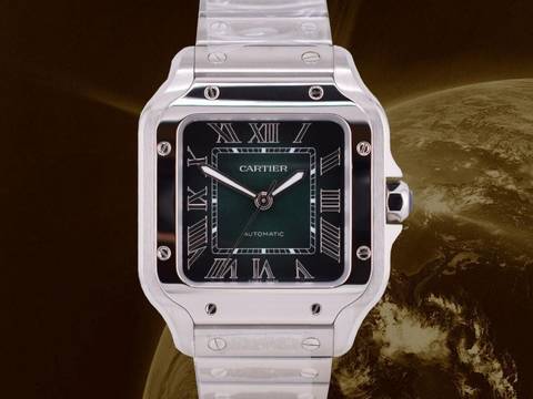 Cartier Santos Medium Green Dial Wssa0061 New 2026