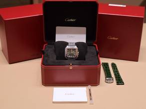 Thumbnail von Cartier Santos Medium Grün Zifferblatt Wssa0061 Neu 2026